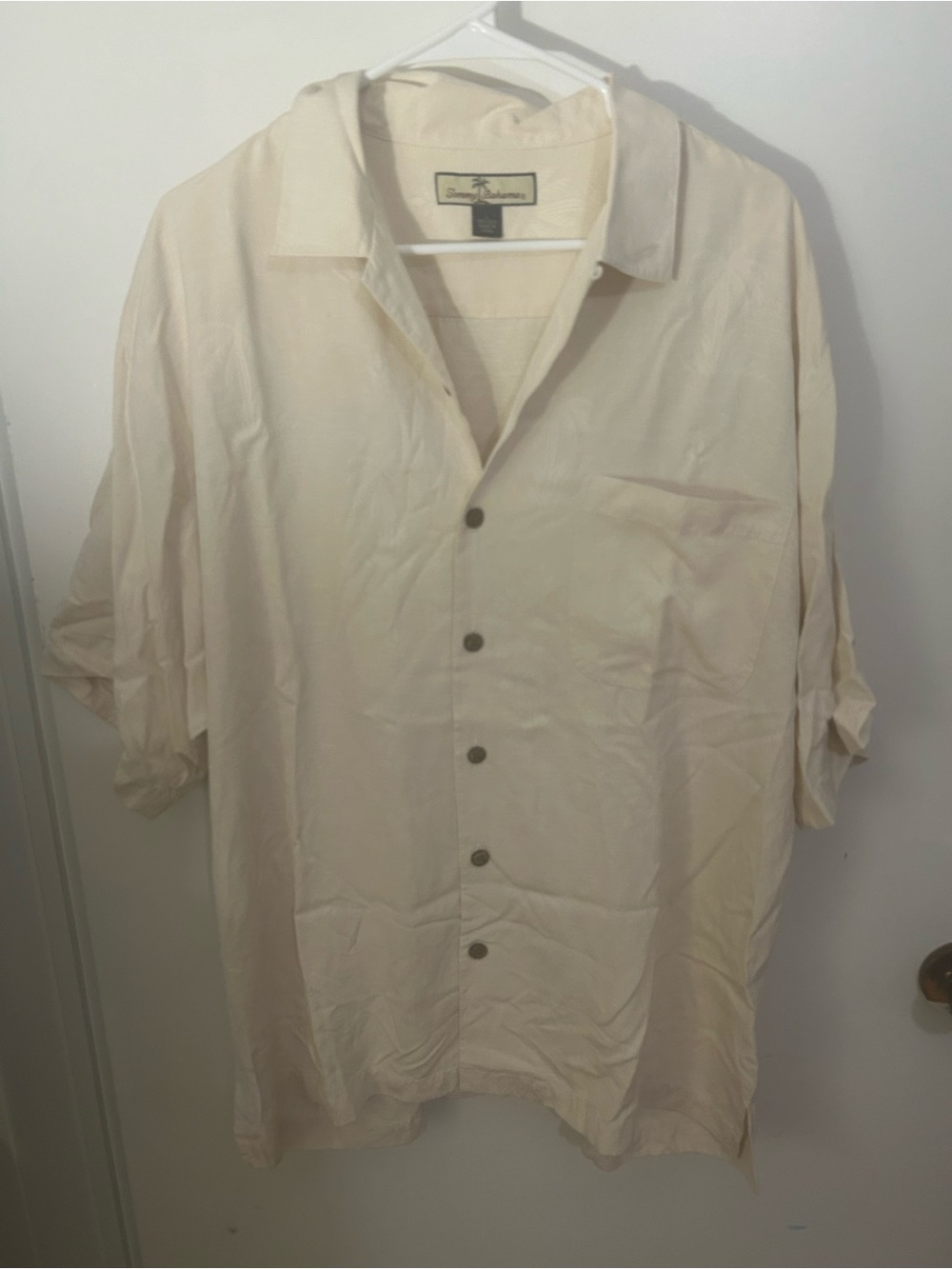 Tommy Bahama Cream Silk Camp Shirt